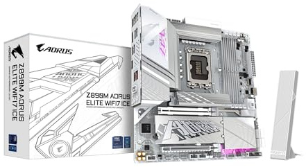 GIGABYTE Z890M AORUS Elite WIFI7 ICE Ultra Core (Series 2) LGA 1851, ATX, DDR5, 3X M.2, PCIe 5.0, Thunderbolt 4, WIFI7, 2.5GbE LAN, EZ-Latch