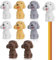 YAPKOLV 8 Stück Mini Radiergummi mit niedlichem Hund, lustige Tier Radiergummis für Partygeschenke, Hausaufgabenbelohnungen, Geschenk