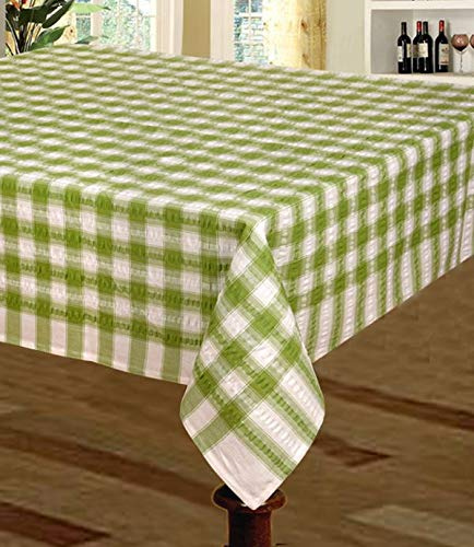 Snugglemore Seersucker 100% Cotton Tablecloth Sizes Napkins Also Available (Sage, 36 x 36)
