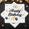 Servietten Geburtstag, 40 Stück Happy Birthday Servietten Schwarz, Tischdeko Geburtstag Servietten Vierseitiger Druck für Universelle Serviette Geburtstagsdeko Junge Mädchen Party Deko