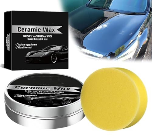 Titanium Ceramic Wax,Cera De Cerámica De Titanio,Cera De Cerámica para Automóviles,Revestimiento De Cerámica para Coche, Auto Car Scratch Repair Remover Wax Paste Polish Vehicle Paint Care