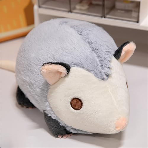 AQCQDQ Maus Plüschpuppe, Kuscheltier Maus, Niedliche Simulation Mauspuppe Plüschspielzeug, Niedliche Mauspuppe, Geschenke für Jungen und Mädchen (30 cm,Grau)