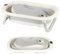 OHMG Baignoire Bebe avec Coussin de bain, Baignoire Bebe Pliable avec Thermometre Digital,Baignoire Bebe Ergonomique et Peu Encombrante,Convient Aux Bébés de 0 à 36 Mois