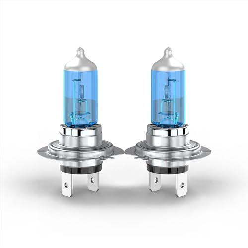 CHUSYYRAY H7 Halogen Headlight Bulbs 55W 12V 6000K White Light 300% Brighter Light Replacement Bulbs For Car Pickup SUV, Plug and Play, Pack of 2