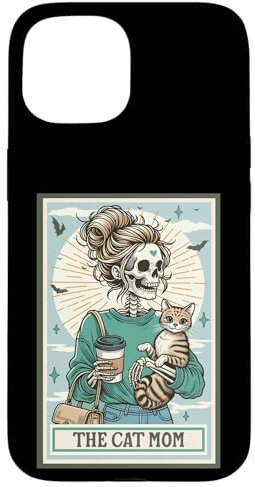 The Tabby Cat Mom Skelett Halloween Spooky Season Hülle für iPhone 15