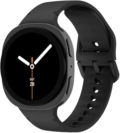 Sport Band für Samsung Galaxy Watch 9 8 Armband 40mm 44mm/Watch8 Classic 46mm Damen Herren,Weiches Silikon Sportarmband No Gap Band für Galaxy Watch 8 Classic Armband 46mm/Watch 9 8 44mm 40mm Strap