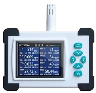 Monitor de Calidad del Aire, analizador de Gases, Monitor de Aire de CO2, Detector de Gases Multifuncional(T7-700PRO)
