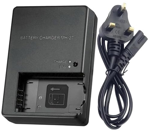 MH-27 battery charger Compatible with Nikon MH-29 Charger EN-EL20, EN-EL20a EN-EL22 battery Coolpix P950, P1000, Coolpix A, 1 AW1, 1 J1, 1 J2, 1 J3, 1 S1, 1 V3 Digital Camera & 120cm AC Power Cord