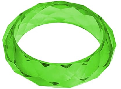 AOOOWER Prismatics Crystals Effect Resin Bangle Asymmetric Geometric Faceting Day to Night Versatile Jewelry Statement Pieces Crystals Clear Geometric
