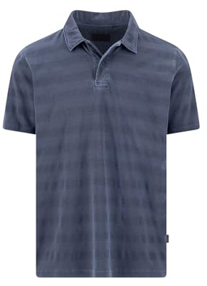 FYNCH-HATTON Poloshirt aus Baumwolle mit Strukturstreifen und Polokragen