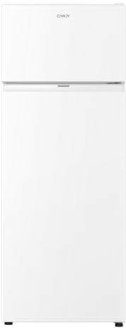 CANDY Frigorifero Doppia Porta 206L Classe E Bianco CNDQ2S514EW | Compatto, silenzioso 39 dB, illuminazione LED e porte reversibili