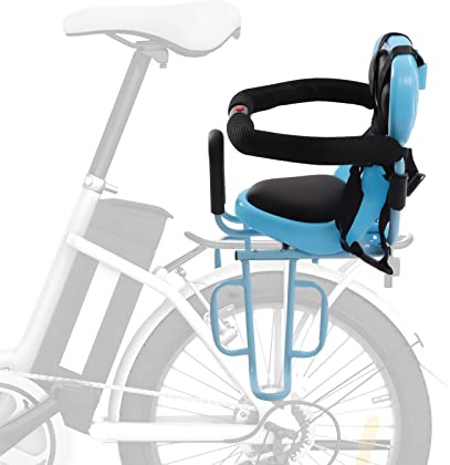 Cuisaincraty Siège Vélo Enfant Arrière, Porte Bébé Vélo 6 Mois-6 Ans, Siège Enfant Vélo avec Ceinture Sécurité, Dossier Large Accoudoirs, pour VTT VAE Universel, Bleu