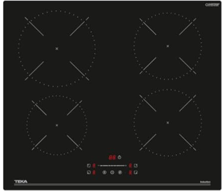 Teka Placa de inducción empotrable IBG 64000 SSM con 4 zonas 7400 W, color negro