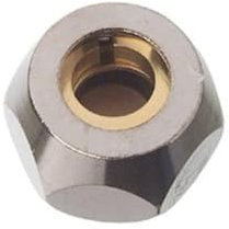 Cornat TEC317352 - Dado con guarnizione a compressione, confezione da 2 pezzi, 3/8 x 10 mm, cromato