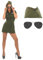 Fun Shack Womens Aviator Costume, Pilot Outfit, Military Fancy Dress, Army Themed Costume for Parties and Events, Medium
