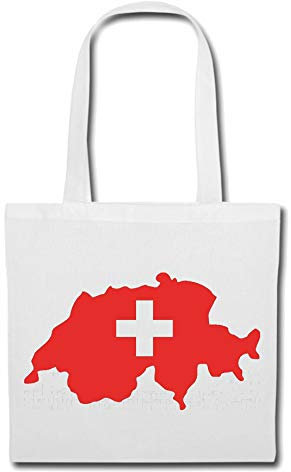 Reifen-Markt Schweiz Schwitzer Land Basel Zürich Zug Stoffbeutel Baumwolltasche Shopper Umhängebeutel 38x42cm lange Henkel wiederverwendbar waschbar Einkauf Alltag Schule Uni Geschenk Farbe Weiß