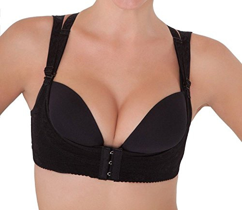 Boolavard Women's Magic Bra Shaper Vest Breast Support Dirndl Oktoberfest (L, Black)