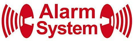GreenIT 2 Stück rot Alarm System Aufkleber die Cut Tattoo Folie gespiegelt innenklebend