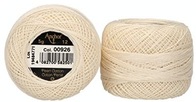 Anchor 4596012-00926 Stickgarne, 100% Baumwolle, 926, Stärke 12, 56m, 9 Gramm