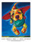 Buyartforless Air Force One von Ron Burns 24 x 18 Kunstdruck Poster Wall Decor Puppy Dog Running mit Frisbee in Mund Cute große Ohren
