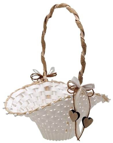 Blumenkörbchen ANNA Hochzeit Vintage Streukörbchen Creme Blumenkind