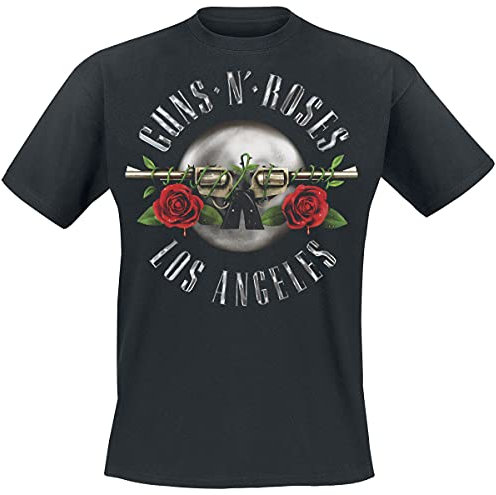 Guns N' Roses Los Angeles Seal Homme T-Shirt Manches Courtes Noir L