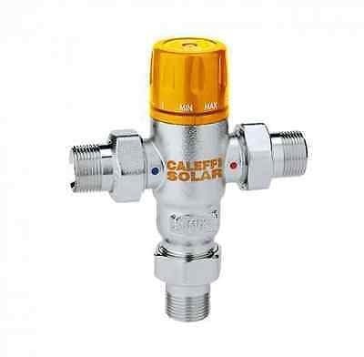 CALEFFI 252150 Miscelatore termostatico regolabile per impianti solari, Chrome, Lucidato