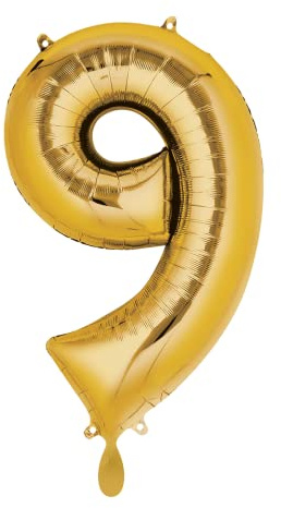Mid Size Number 9 Gold