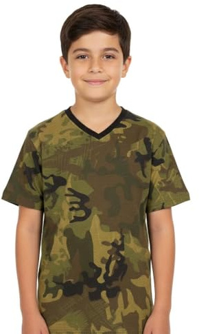 A2Z 4 Kids Cotton Basic T-Shirt V Neck Short Sleeve School Wear | Soft 100% Cotton Casual Fit Tee for School and Everyday Comfort Ages 2-13