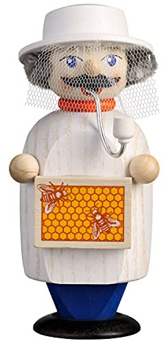 Seiffener Volkskunst | Räuchermann Erzgebirge | Kleine Gesellen 14 cm | Räuchermännchen | Original Erzgebirgische Volkskunst | 12257 | Imker