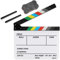 Acrylic Plastic Director's Film Clapboard Easy Wipe Cut Action Scene Clapper Board Slate with 2 pens and a Blackboard Eraser for Movies, TV Shows, Studio Live, DIY Videos.