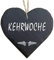 Homeyourself Herz Schieferherz Schiefer Schieferschild 10 x 10 cm Kehrwoche schwarz Dekoschild Wandschild Schild Stein Geschenk