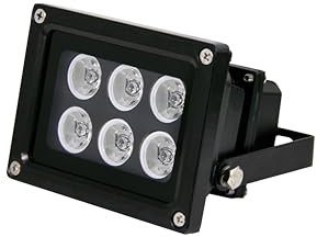 INSTAR IN-906 avec LED infrarouges invisibles à 940nm - Projecteur de lumière (LED invisibles à 940nm, 80 degrés) en noir