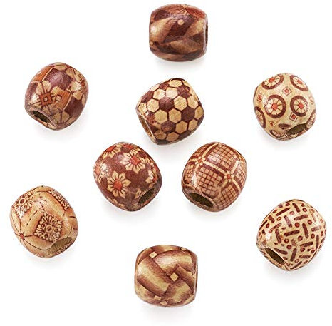 Craftdady Holzperlen Spacer Perlen Kugel 16x17 mm Kugeln Spacer Zwischenperlen Schmuck DIY Basteln