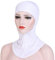 MoreChioce Damen Kopftuch Sport,Muslim Hijab Turban Islamischen Schal Indische Kopfbedeckung Hidschab Kopftücher Sommer Hut Elastische Headscarf Cap Haarverlust Beanie Baumwolle Mütze,Weiß