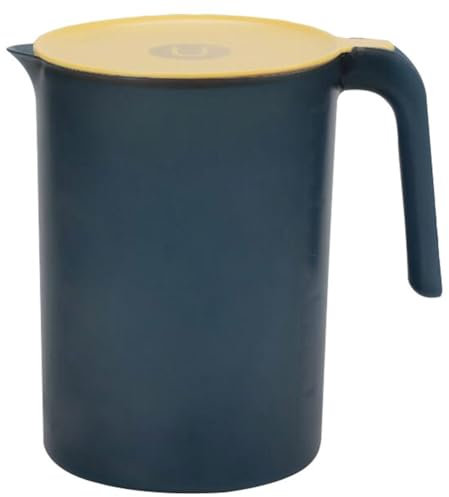 UPKOCH Jarra de plástico jarras de agua caliente fría Jarra de jugo de limonada té helado con tapa 2. 5L