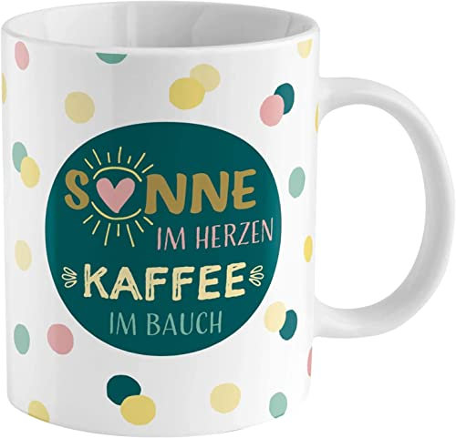 GRUSS & CO Zaubertasse mit Motiv Kaffee | Motiv-Wechsel-Tasse, Porzellan, 35 cl, Tasse mit Spruch, Geschenkbox | Geschenk lustig, Überraschung | 47057