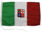 Glac Store® Bandera tricolor Italiana Marina Mercantile 20 x 30 cm y historia de los símbolos de la bandera de Marina Militar Naval de tela náutica resistente al viento