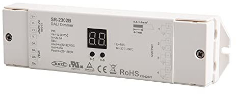 CONNEX DALI SR-2302B - Dimmer a LED, 12-36 V, DC 4 canali, 5 A