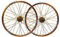 Felgen Fahrradfelgensatz 20 Zoll Scheibenbremsräder Für Klapprad Doppelwandige Leichtmetallfelge 406 QR 32 Loch 8-10 Geschwindigkeit 1730g (Color : Gold)