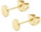 Artskin Damen Gold ohrringe Titan Ohrstecker für Herren Ohrring Mädchen Kinder Ohrringe 5mm 14k Gold Rund Flach Hypoallergen Ohrringe Ohrstecker (5mm, Gold)