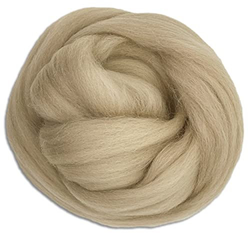 Wohnkult Wooliny 1 kg Filzwolle Merinowolle Märchenwolle | 35 Farben zur Auswahl (20 | Beige)