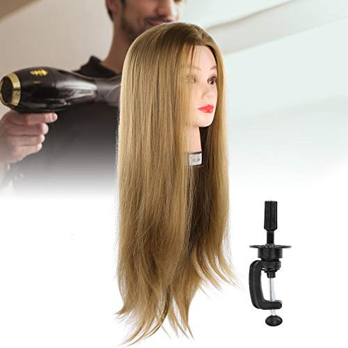 Frisierkopf, Hair Mannequin Head With Hair, Haar Friseur Übungskopf Hairdresser Training Head Practice Manikin Cosmetology For Weaving Curling Cutting With Bag Of Bracket Accessory