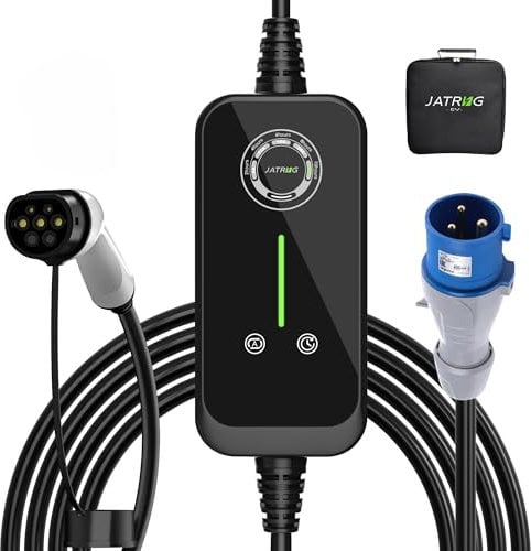 JATRHG Caricabatterie EV 8M 7.2KW-1.5KW 32A|16A|13A|10A|8A Tipo 2 Stazione di Ricarica per Auto elettrica Portatile Caricatore rapido monofase per Auto elettrica a Corrente commutabile
