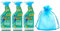 Flash Sparkling Home, Spray Wipe Done, Antibacterial Multi-Surface Cleaner, 800ml, Apple Blossom Scent, 3Pk + Our Gift for You: Organza Bag Size: 9x7x0.1cm