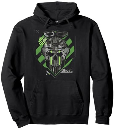 Call of Duty: Modern Warfare 2 Ghost Head Portrait Sweat à Capuche, Unisexe pour Adultes, Noir, L