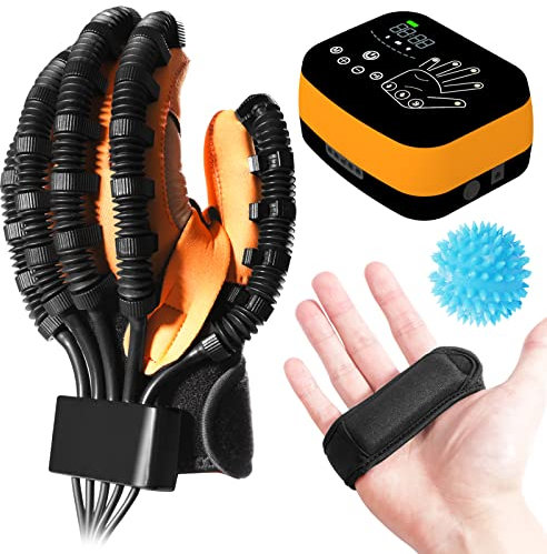 EMFOCU Aktualisierte Hand-Reha-Handschuhe, Schlaganfall-Reha-Hilfen für Hemiplegie, Reha-Handschuhe für Zerebralparese, Hand-Reha-Ausrüstung für Demenz, Roboter-Handschuhe für Schlaganfall-Hand.