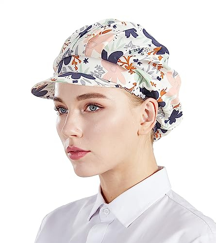 Nanxson Unisex 3 Stück Kochmütze Kochhut Damen elastiche Staubmütze | Wiederverwendbare Waschbar Arbeitshut Kopfbedeckung mit Krempe für Küche, Restaurant, Nahrungsmittelwerkstatt