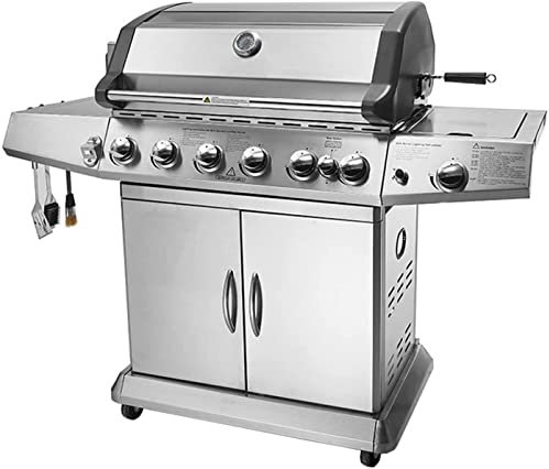 Holzkohlegrills Grand Outdoor Gasgrill Sechs Brenner + Seitenbrenner + Hinterbrenner