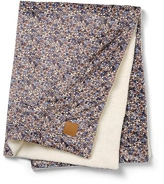 Elodie Details Babydecke Kuscheldecke Kinderwagendecke aus Oeko-Tex Pearl Velvet Extra Weich und Warm 75 x 100 cm - Blue Garden